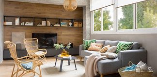 Apartment in Barcelona divided in three acts as it happens with theatre plays