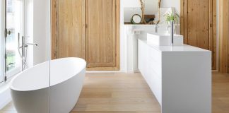 Rebuilt of a home where historical and authentic parts were kept or reconstructed