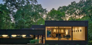 Interior renovation of a single family residence in the forests of Kalamazoo, Michigan by Mathison Architects