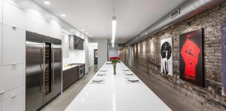 Modern authentic loft-like living environment that expressed an industrial yet refined aesthetic by Ryan Duebber Architect
