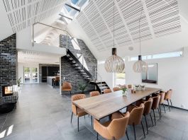 Inspiring contemporary bright barn style house located in Blåvand, Denmark