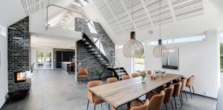 Inspiring contemporary bright barn style house located in Blåvand, Denmark