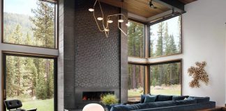 Mountain modular home has sophisticated design with a sense of playfulness in the aesthetic