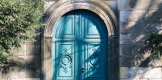 blue front door
