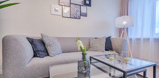 gallery wall above the sofa