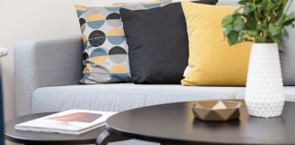 tidy living room