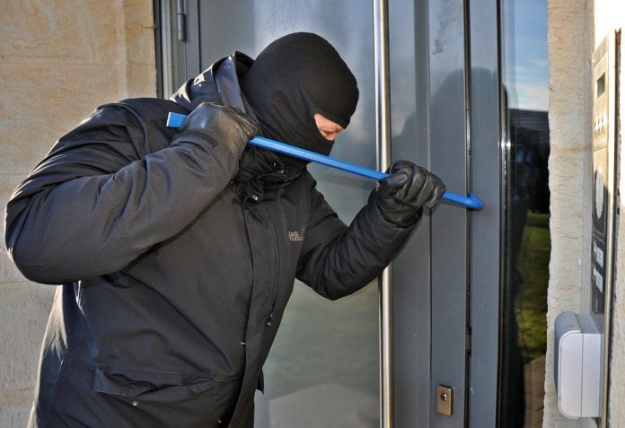 burglar at door
