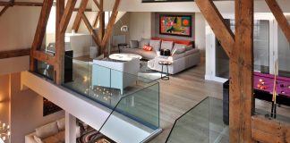 Double height living rooms